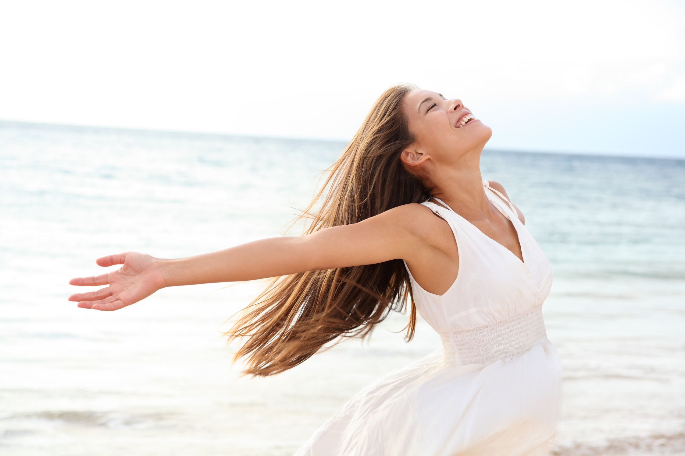 Woman Relaxing at Beach 
